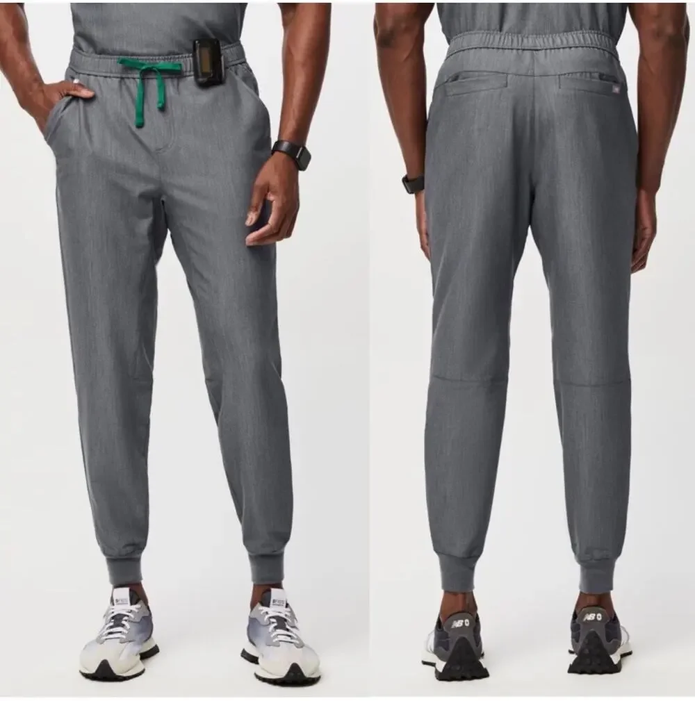 Figs Pants Mens XXL Gray Tansen Scrub Jogger Medical Tapered Drawstring New